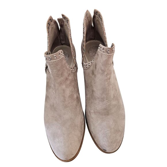 Vince Camuto Prafinta Suede Ankle Booties 10M Château Studded Detailing - Picture 5 of 15